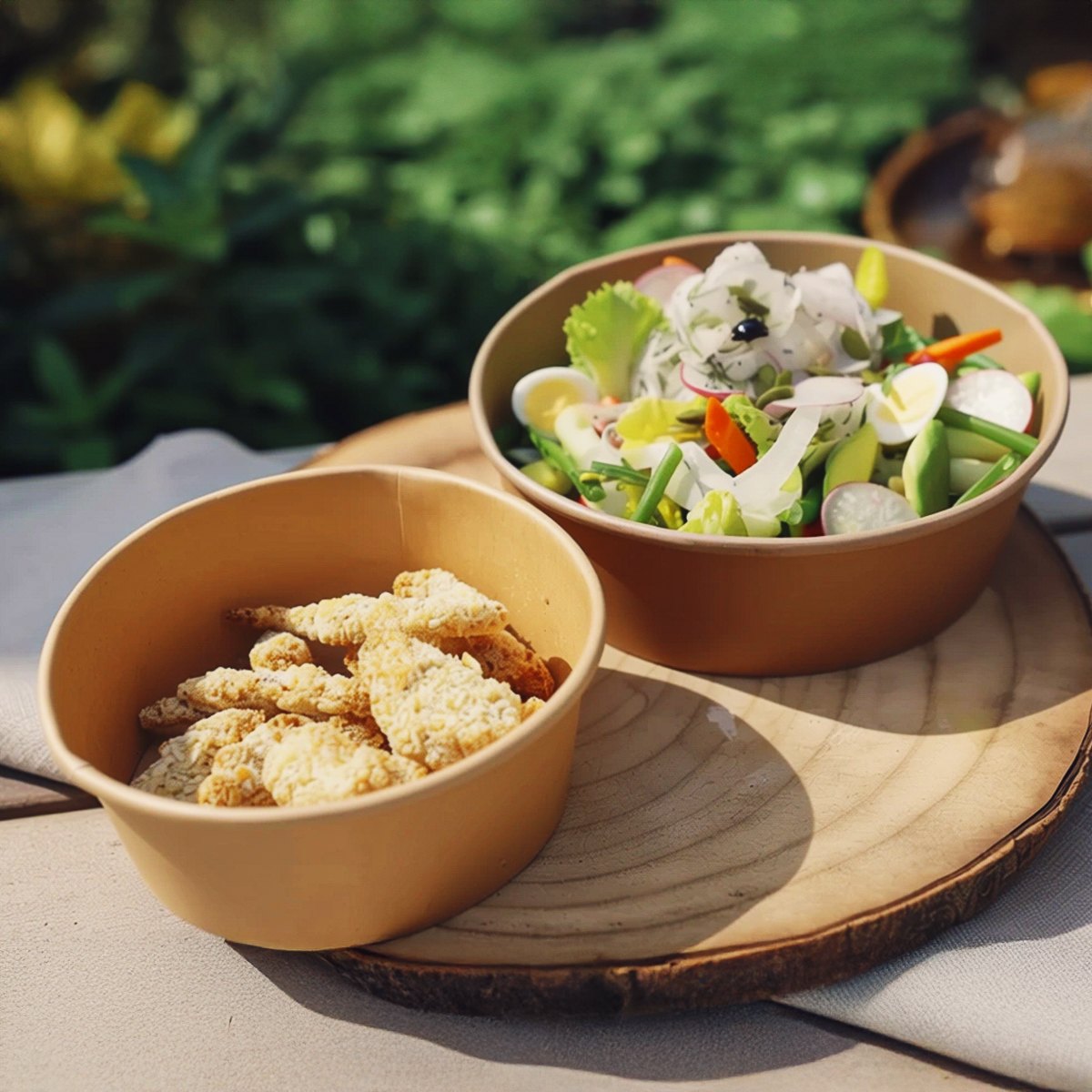 Salade Crue-cuite au Poulet Pane air-fryer